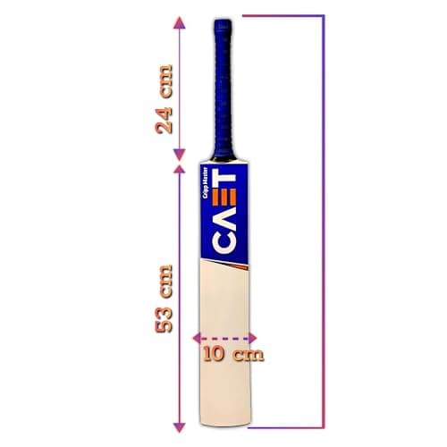 Popular Willow Cricket Bat for All Tennis Balls (Natural, Full Size), Wood, Multicolour 5