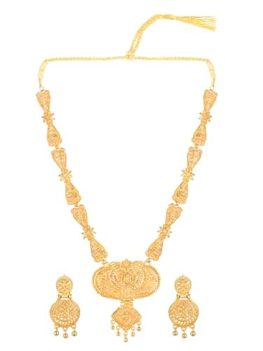 ASMITTA Stunning Gold Plated Jewellery Set for Women - NS1336KJGLDVB0