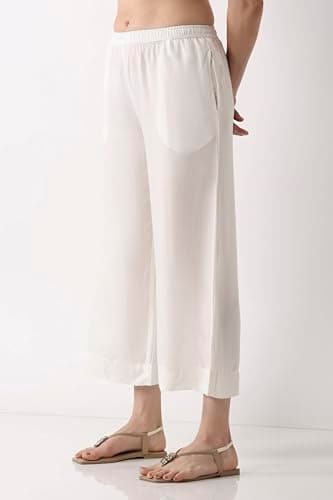 Biba Women Off White Rayon Palazzo_L 3