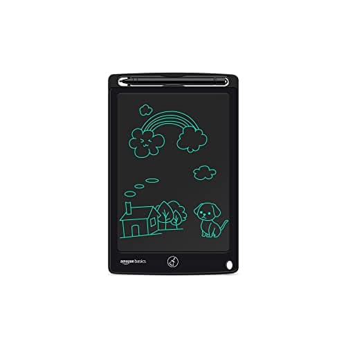 amazon basics Rectangular Magic Slate 8.5-Inch LCD Writing Tablet with Stylus Pen, for Drawing, Playing, Noting by Kids & Adults