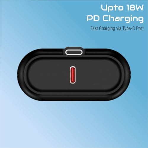 TexoVera 10000 mAh 22.5 W Compact Pocket Size Power Bank (Black, Lithium-ion, Fast Charging, Power Delivery 3.0, Quick Charge 3.0 for Earbuds, Mobile, Smartwatch, Smartband, Speaker, Tablet, Trimmer) 5