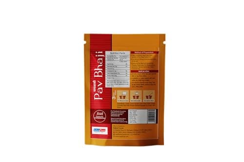 Raeat Instant Pav Bhaji – Ready to Eat Meal | Just Add Hot Water | Street Style Pav Bhaji | No Preservatives | Quick Veg Meal | Travel Friendly (Serves 2) 2
