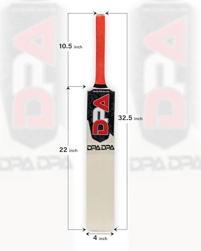 Poplar Willow Cricket Bat Wooden Cricket Bat for Tennis Ball & Leather Ball Lightweight Durable Strong Bat Comfortable Grip Long Handle (Red Bat with Carry Bag) 3