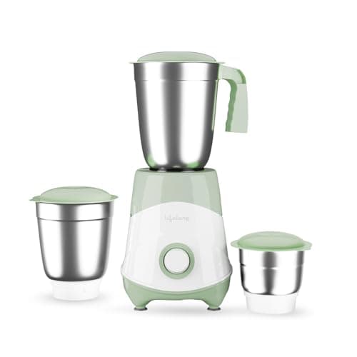 Lifelong Mixer Grinder for Kitchen | 3 Jar 600Watt Mixie with Chutney Jar, Liquidizing Jar & Wet Grinder | Blender for Juices, Smoothies & Purees with Stainless Steel Blades, 3-Speed & Pulse Function