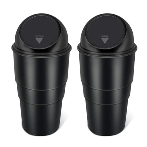 Oblivion Car Dustbin – Waste Management Bin for Car, Office, Home & Vehicle – Car Accessories, Portable Garbage Organizer with Lid, Small Trash Box for Table, Desk, Kitchen & Travel (Black)