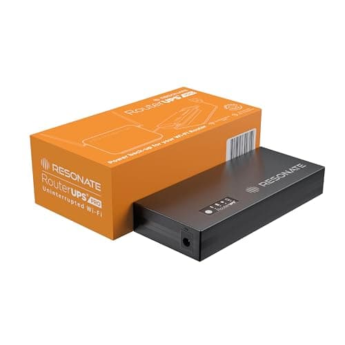 Resonate RouterUPS® Pro (100% Extra Backup)| 10400mAh Mini UPS Power Backup for 12V WiFi Router & Modem (Supports upto 3A) | Upto 8 Hours with Multi-LED Indicator| Jio Fiber, Airtel Xstream Compatible