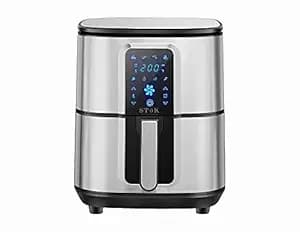 SToK (ST-AFD110-S) Air Fryer Max | Digital Touchscreen with 8 Presets, 6.5 Liter 1800-Watts Electric Fryer Oven & Oil-Less Cooker for Roasting