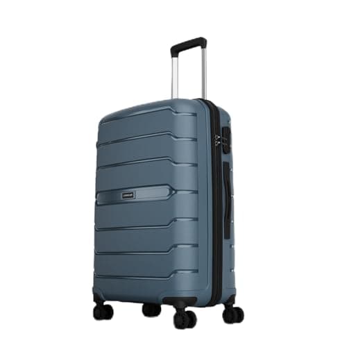 Aristocrat Liberty Medium (Check-in) Polypropylene Hard Spinner Trolley Bag, 68Cm|Combination Lock|8 Wheels|3 Years International Warranty|Spanish Blue