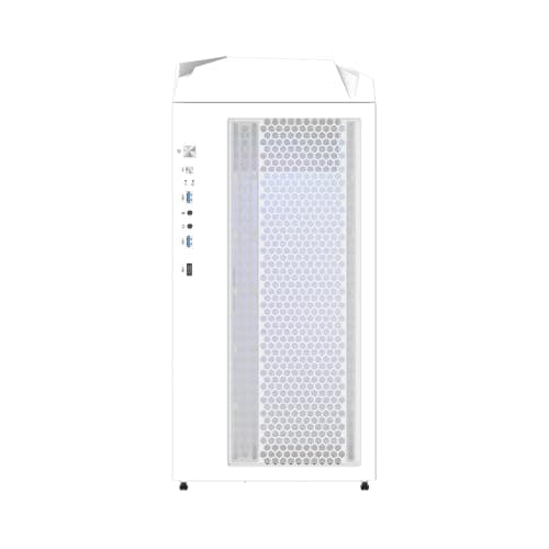 GIGABYTE C301 Glass White - White Mid Tower PC Gaming Case, Tempered Glass, USB Type-C, 4X ARBG Fans Included (GB-C301GW) 4