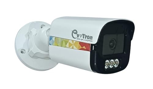 EvoTron 5MP IP CCTV Bullet Camera Outdoor Wired, 24/7 Color Imaging with Audio Recording, Waterproof, Night Vision, Network Protocol: PoE, TCP/IP, ON VIF Technology, Wall Mount, PoE Power