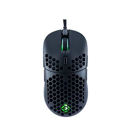 Cosmic Byte Kilonova PRO 3389IC RGB Wired Gaming Mouse with Pixart 3389 Sensor, Ultra Lightweight 73grams, Adjustable Weights, Paracord Cable, Replaceable Top Cover and Side Buttons (Black)