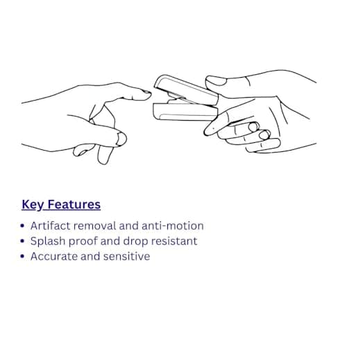 HEIDELCO MEDICORE| HM 10 Fingertip Pulse Oximeter with OLED Display | SpO2 Blood Oxygen Saturation, Pulse Rate & Perfusion Index (PI) Monitor | Audible Alarm, Data Storage | For Adults & Children 3