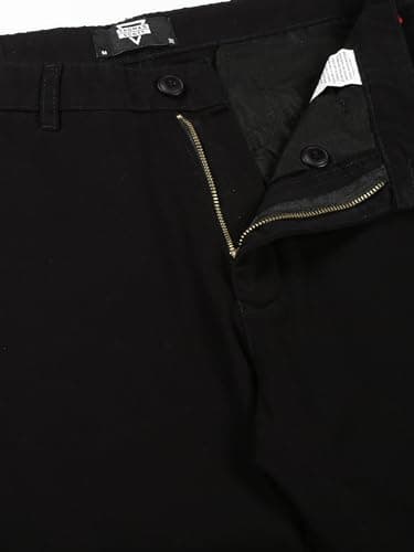 Thomas Scott Men's 100% Cotton Slim Fit Casual Chino Trouser (Black, 36) 5