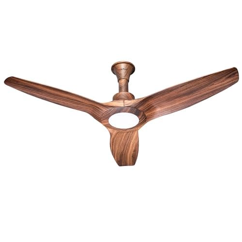 ACTIVA Silentair 1200mm BLDC Ceiling Fan with LED Light & Remote Control | 28W BEE 5 Star Energy Efficient Fan | High Airflow | Low Noise | Reversible Mode | Premium ABS Body | Wooden Finish
