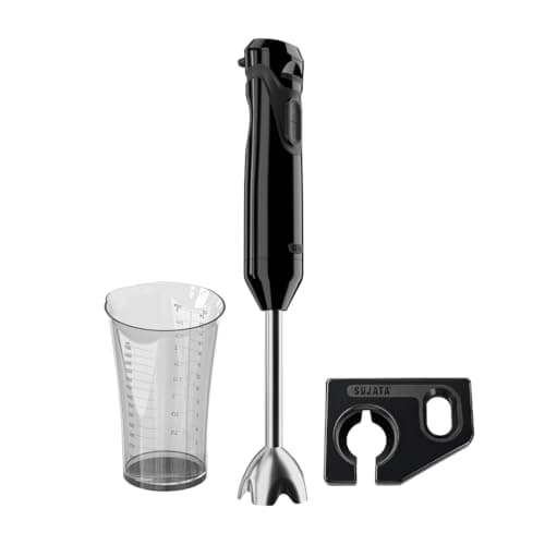 Sujata Blendstick Hand Blender | 600W Powerful Motor | Dual Speed Control | Stainless Steel Immersion Blender | 18000 RPM | Detachable Stick | Ergonomic Design | Black