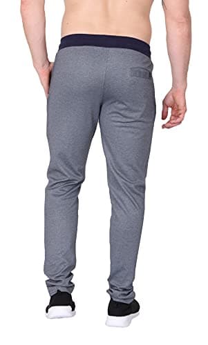Big Button Men’s Textured Cotton Knit Regular Fit Track Pants with Zipper Pockets | Casual & Athletic Wear Denim 2