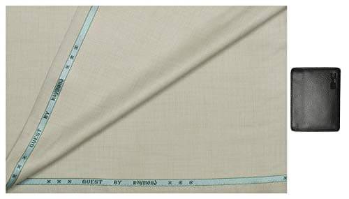 Raymond 0-Degree Men's Poly-Viscose Unstitched Suit (3 piece) Fabric and Wallet- Pista Green 3.5 Meters