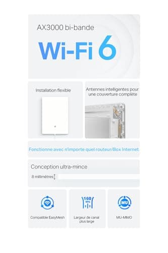 TP-Link AX3000 Wall-Mounted Wi-Fi 6 Router Archer Air R5 | Ultra-Thin & Compact | Dual Band Wi-Fi | Smart Beamforming Antennas | EasyMesh Compatible | Mounting Materials Included | Homeshield, VPN 2