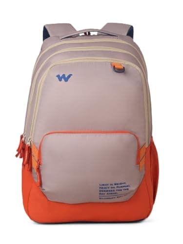 Wildcraft Outlander 45 Laptop Backpack With RainCover for Man & Women, 45L Ideal bags for men Office use/School/College Boys and Girls, 3 Compartment Bag, Beige_Red