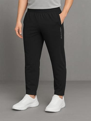 BULLMER Trendy Solid Cotton Blend Regular Fit Trackpant for Men | Mid-Rise Trackpant for Men - Pack of 2_Black/Beige_Medium 3