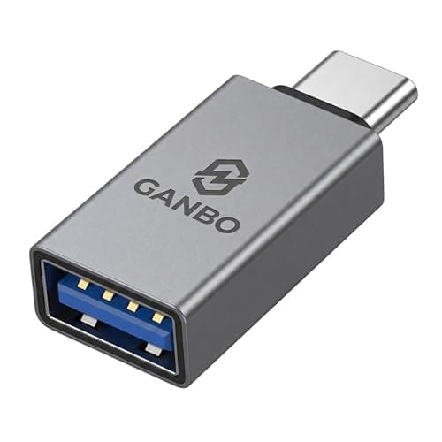 GANBO USB C to USB A OTG Adapter, Type A to Type C Converter, USB 3.0 High-Speed Data Transfer, Backward Compatible Plug & Play for Laptops, Smartphones, Tablets