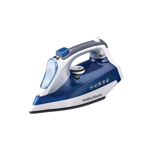 Morphy Richards Super Glide 2000W Steam Iron with Steam Burst, Vertical and Horizontal Ironing, Ceramic Coated Soleplate, Blue