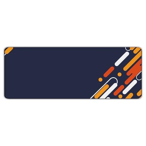 Lapster Abstract Desk mat (800 mm x 300 mm x 2 mm) Mouse pad Gaming | Mouse mat | Curated Stitched Edges| Non-Slip Rubber Base|Keyboard and Mouse pad for Home & Office(Navy Blue)