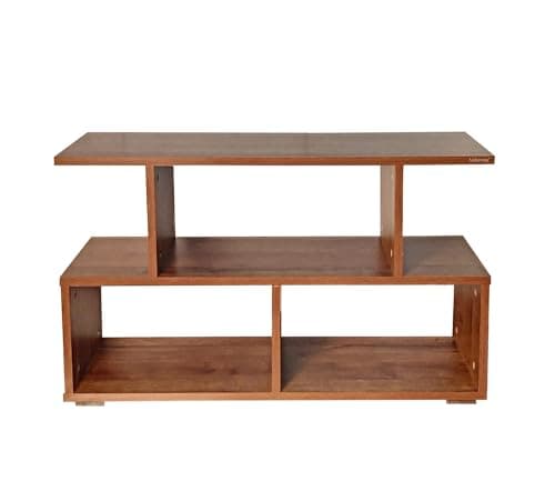 AAROORA Engineered Wood TV Entertainment Unit with Storage Shelf (Wallnut Finish), 30 x 90 x 55 CM 4