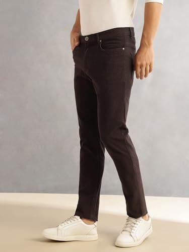 Thomas Scott Men's | Regular Fit | Mid-Rise | 5 Pockets | Button Closure | Gabbar Corduroy | Chinos | Trouser (CCBT155_Coffee_30) 2