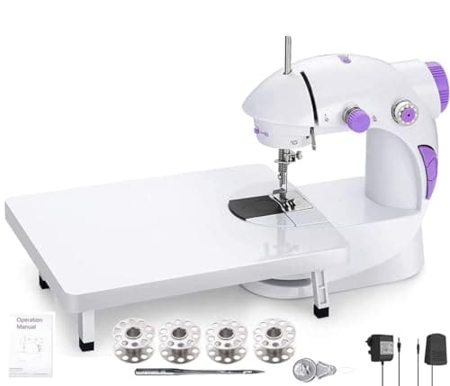 JAXHOM Advance Sewing Machine Electric With Table Set I Mini Silai Machine With Focus Light, Foot Pedal And Adapter I Stitching Machine For Home Tailoring