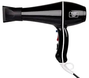 WAHL 5439-024 Super Dry Professional 2000 Watts Ionic Hair Dryer with Tourmaline Technology, 3 Heat Settings & 2 Speed Settings & Cool Shot Button - Black