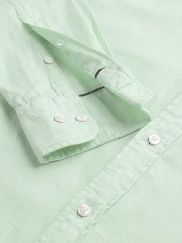 TOMMY HILFIGER Solid Slim Fit Cotton Shirt Mint 2