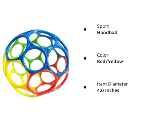 WildCard India O-Ball Easy Grasp Shaker Rattle BPA-Free Infant Toy 5