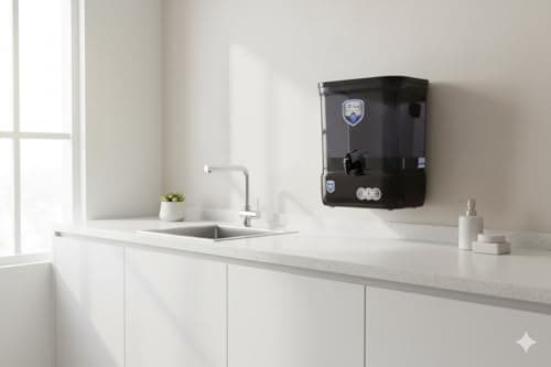 Aqua Mars RO Water Purifier | 9 Liter Storage | RO + UV + Zinc + B12 + Copper + Alkaline + TDS Control | ISO Certified | 3000 TDS | Suitable for all type water with 1-Year Warranty (Black) 3