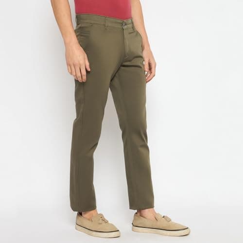 Duke Urban Men Cotton Chinos Trousers (SDT4603_Olive_30) 5