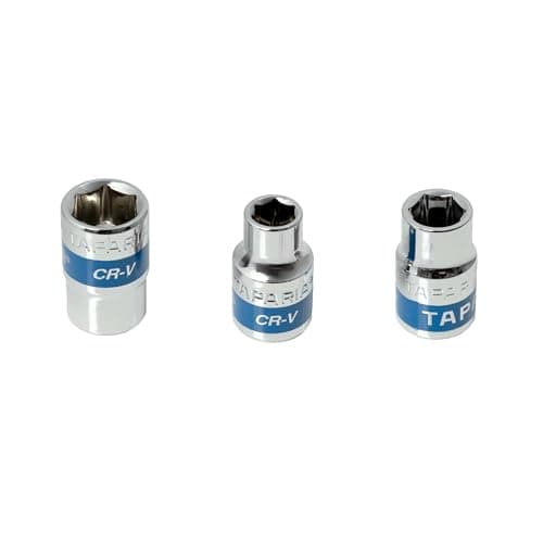 Taparia 3/8" Square Drive Socket for Medium Duty Applications (8, 10 & 12 mm)-Compatible W/Ratchets, L Handles, Wrenches, Power Tools-For Mechanical, Equipment maintenance, Automotive repairs