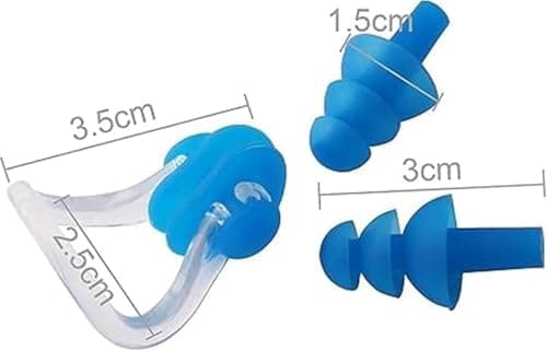 Swimming Kit Silicone Nose Clip & Ear Plugs Set - Water Protection Accessories for Swimmers | Comfortable Swimming Nose & Ear Protector for Adults & Children 3