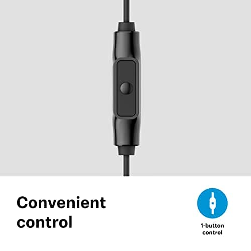 Sennheiser CX 80s Wired in Ear Earphones with in-Line Microphone, Superior Sound, One Button Smart Control, Lightweight Design, 3.5mm Jack, 3 Ear Tip Sizes, 2Y Warranty, ‎Voice Control, Black 3