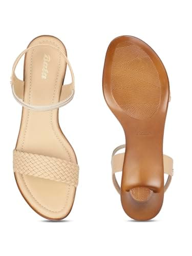Bata Women's DEVA SANDAL E (6618512_BEIGE_5 UK) 4