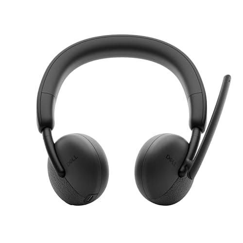 Dell WL3024 Wireless Headset - Leatherette Headband, Built-in AI-Based Noise Cancellation Microphone, Boom mic - Black 2