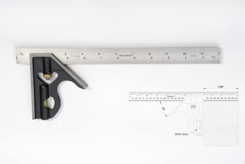 KRISTEEL | Combination Try & Metre Square - 2 pc. Set (300 mm.) Polish Finish [1516A] 2