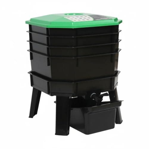 LOOM TREE Worm Compost Bin Easy to Use Vermicompost Bin Worm Farm Tray for Garden, Balcony, Patio