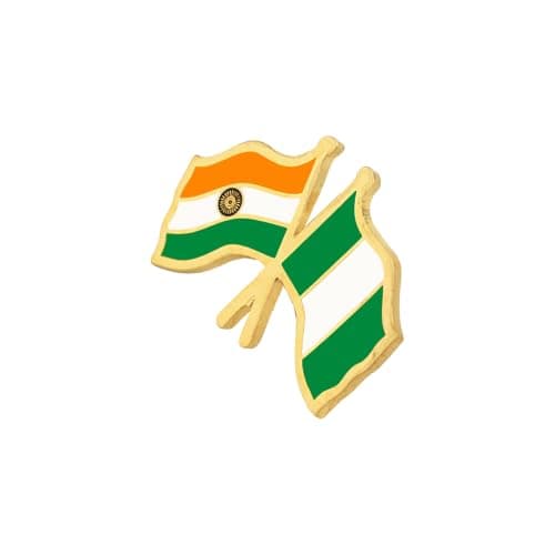 India & Nigeria Twin Flag Brass Lapel Pin | Premium Enamel Brooch for Men & Women | National Friendship Badge | Suit, Blazer & Jacket Accessory | Patriotic Gift, Flag Pin for Events & Functions 3
