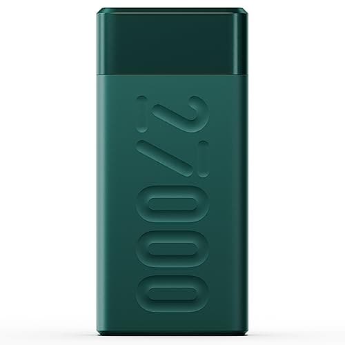 Ambrane 27000mAh Powerbank, 20 W Fast Charging, Triple Output (2 USB & 1 Type C), PD, Quick Charge for iPhone, Android & Other Devices, Made in India + Type C Cable (Stylo Pro 27K, Green)