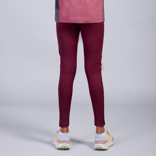 Dripmov Girls Premium Activewear Wine Tights | Wide Waistband for Extra Comfort | All Day Sports Leggings | Stretchable | High Waist Leggings for Girls - Regular Fit (10 to 12 Years) 3