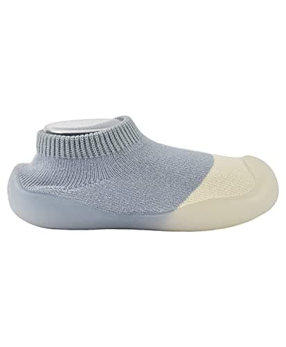 TS WITH TECHSUN Walking Baby Sneakers Floor Socks Plain Cotton Lightweight Soft Sole Casual Anti Slippery Shoes For Party, (26/27 (Sole (L) -15.5CM) (29-34 Months), Kids Shoe) 5
