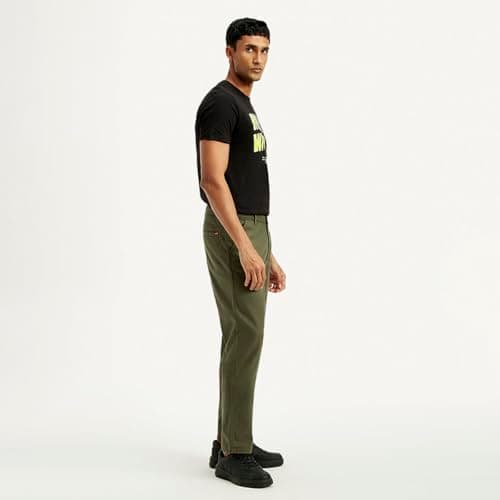 Levi's Men's Green Straight Fit Chinos, 002KF-0005, 34 3