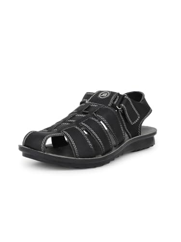 Bata Syn Buntoe Men's Black Sandals - 9 UK (8616011)