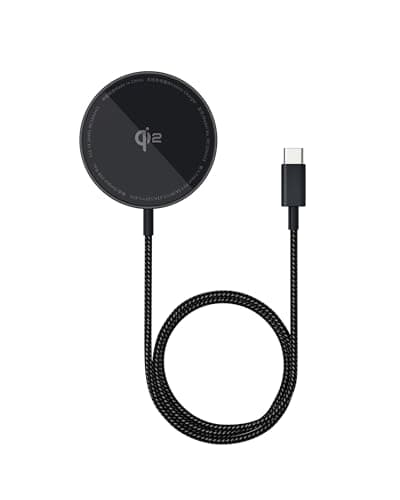 Baseus Simple Mini4 Air Magnetic Fast Wireless Charger 15W Qi2 Magsafe Compatible for iPhone 14 15 16 17 Models Cluster Black