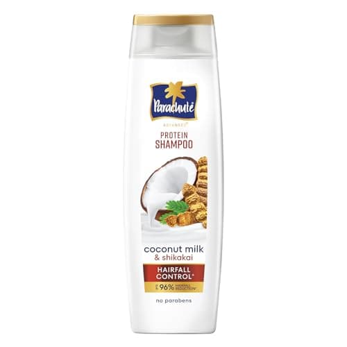 Parachute Advansed Protein Shampoo with Coconut Milk & Shikakai | Up to 96% Hair Fall Reduction & up to 23X Hair Fall Control | Protein Lock Technology | Paraben free | For Men & Women | 170ml